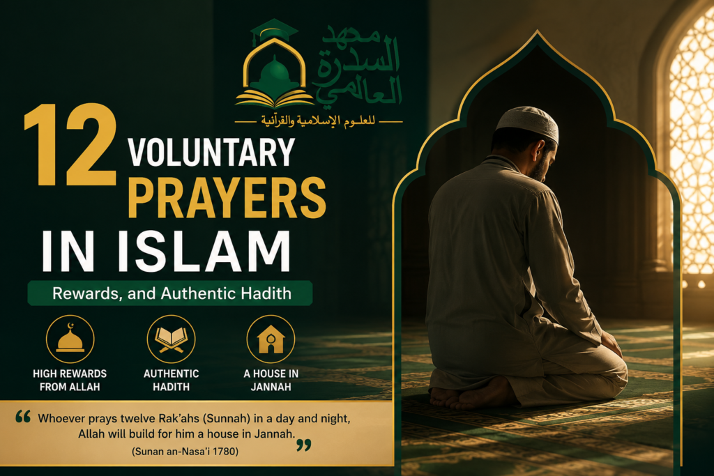 islamiceducationnetwork-12 Voluntary Prayers in Islam: Rewards, and Authentic Hadith-Featured image