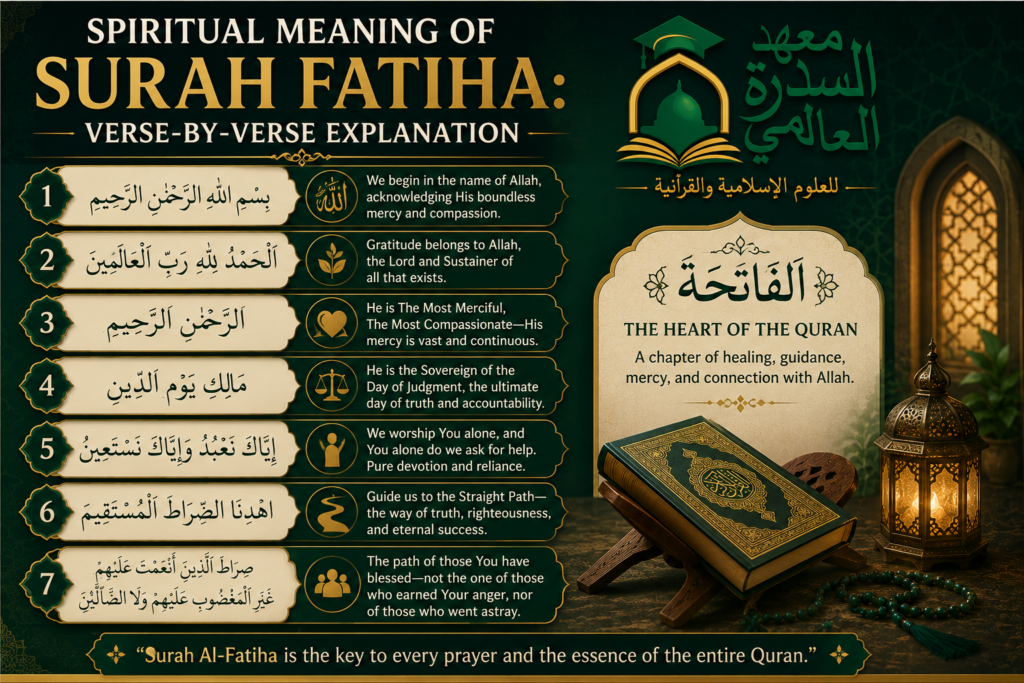 islamiceducationnetwork-Spiritual Meaning of Surah Fatiha: Verse-by-Verse Explanation-Featured image
