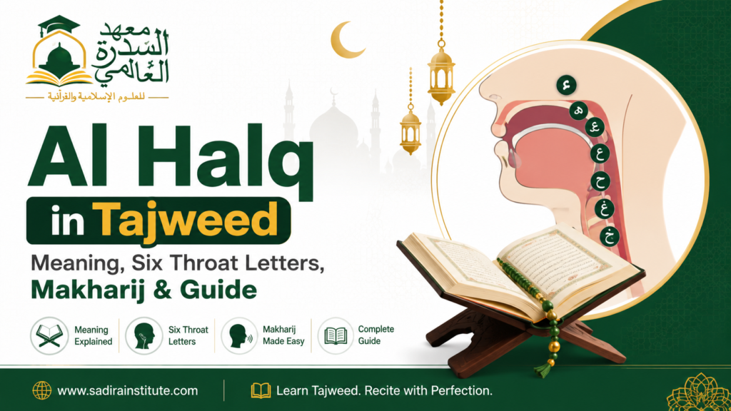 islamiceducationnetwork-Al Halq in Tajweed: Meaning, Six Throat Letters, Makharij & Guide-Featured image