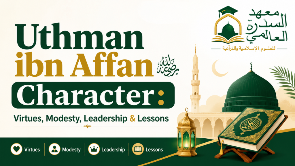 islamiceducationnetwork-Uthman ibn Affan Character:Virtues,Modesty,Leadership & Lessons-Featured image